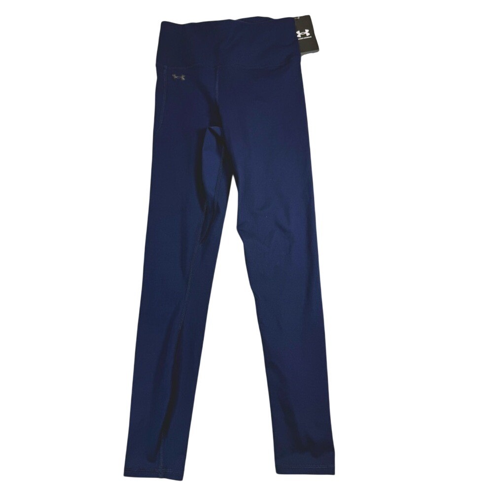 Under Armour Womens Navy Blue High Waisted Active Leggings Side‎ Pocket XS NEW